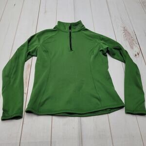 Mountain Hardwear green heavyweight fleece quarter zip jacket